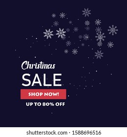 Christmas sale illustrated banner, ready to use