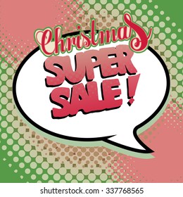 Christmas sale illustration over texture color background