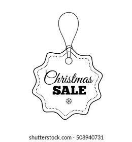Christmas Sale inscription. Vector illustration.
