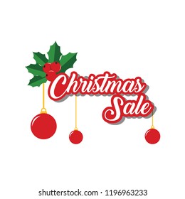 Christmas Sale Isolated on White Background