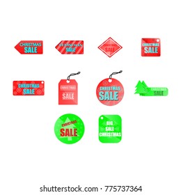Christmas sale label and badge sets
