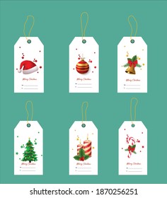 Christmas sale labels tag set collection background