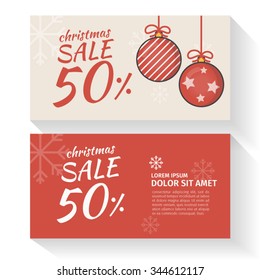 Christmas Sale Light Template Design 