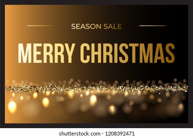 Christmas sale luxury design template. Vector luxury background with Christmas sale text