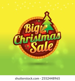Christmas Sale New Logo Unit Abstract retro Circle Green BG. Retail Sale, Advertising, Promo, Marketing offers