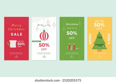 Christmas sale, Christmas offer Template with Discount Tag, Vector illustration design