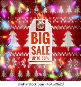 Christmas sale on gold background. EPS 10 vector file included