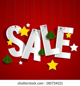 Christmas Sale on Gradient background vector illustration