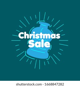 christmas sale, over bottle.  beautiful greeting card background or template banner with cook theme. vector design illustration