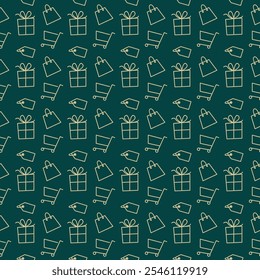 Christmas sale pattern black friday background