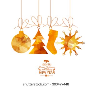 christmas sale polygonal element