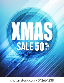 Christmas sale poster or flyer. Vector illustration EPS10