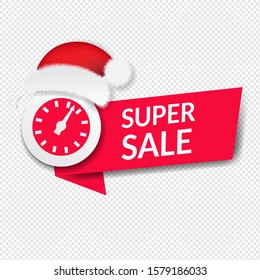Christmas Sale poster With transparent Background With Gradient Mesh, Vector Illustration