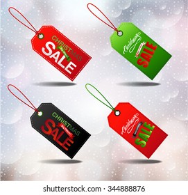 Christmas sale, Price tag, Christmas Background