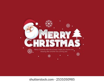 Christmas sale promotion with Santa Claus Cartoon illustration featuring Santa Claus, a cheerful snowman, and a penguin amidst falling snowflakes. Perfect for Christmas promotions and festive holiday 