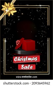 Christmas Sale Promotion Vector Template