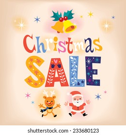 Christmas sale retro design