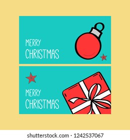 Christmas Sale Season Design Template. Christmas banner. Background Xmas design. Horizontal christmas poster, greeting cards, headers, website. 