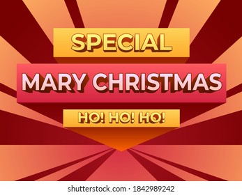 Christmas Sale Season Design Template. Paper Art. Vector illustration