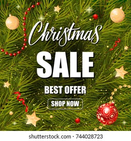 Christmas Sale Shop Now Lettering