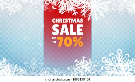 Christmas Sale. Christmas Shop Now. Many Different New Year Gifts on transparent background. Merry Christmas and Happy New Year. Colored. Winter Holidays Set Realistic gifts. Vector Illustration