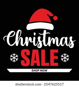 Christmas Sale Shop Now Promotional Ecommerce Offer Design Marketing Symbol