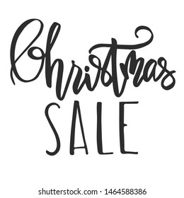 christmas sale - slogan quote handwriting text vector