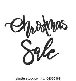 christmas sale - slogan quote handwriting text vector