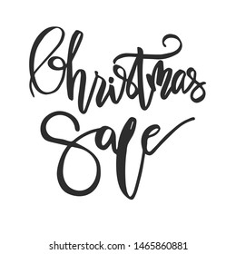christmas sale - slogan quote handwriting text vector