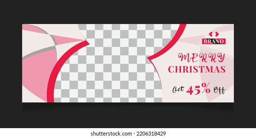 Christmas sale social media post template design and winter festival sale promotion banner