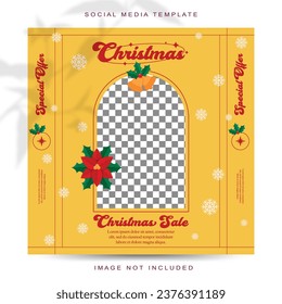 christmas sale social media post design template