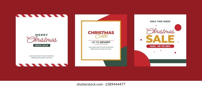 Christmas sale social media post template