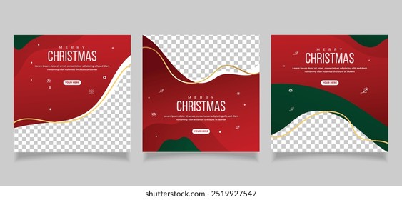 Weihnachten Verkauf Social Media Post Template quadratischen Web-Banner-Design