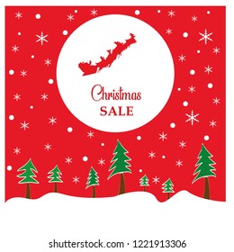 Christmas Sale, special offer, poster design template,vector illustration.