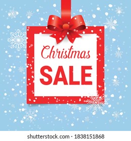 Christmas sale square and icon. Vector illustration. For wallpaper, flyers, invitation, posters, brochure, banners.