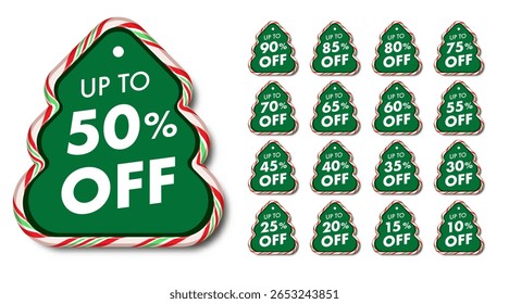 Christmas sale sticker set candy cane frame