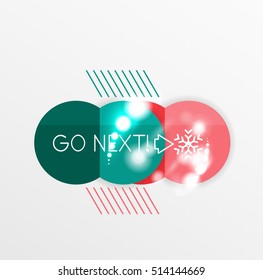 Christmas sale stickers, circle banners