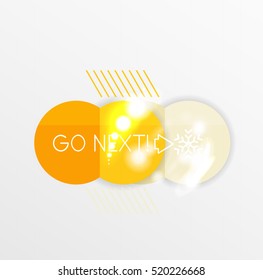 Christmas sale stickers, circle banners
