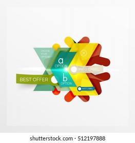 Christmas sale stickers and labels. Paper infographic template with snowflake