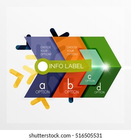 Christmas sale stickers and labels. Paper infographic template with snowflake