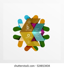 Christmas sale stickers and labels. Paper infographic template with snowflake