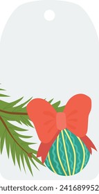 christmas sale tag stickers , winter holiday label vector illustration isolated on white. New year and xmas season design paper card.