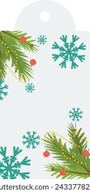 christmas sale tag stickers, winter holiday label vector illustration isolated white. New year xmas season design paper card