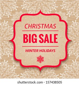 Christmas Sale Tag. Vector christmas background 