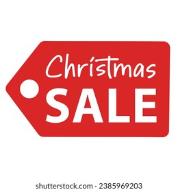 Christmas Sale tag. Vector illustration