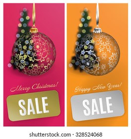 Christmas Sale Tags on christmas signs.