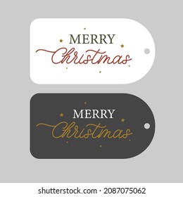 Christmas Sale Tags Set for Christmas Season Store Promotions Hanging with lettering.