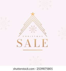 Christmas Sale typography on a background with Christmas elements