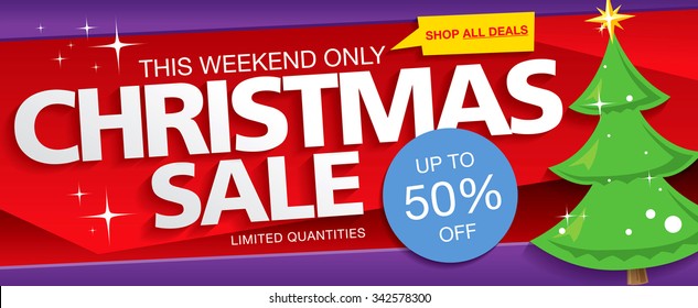 Christmas Sale. Vector Banner