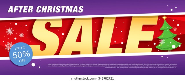 Christmas sale. Vector banner